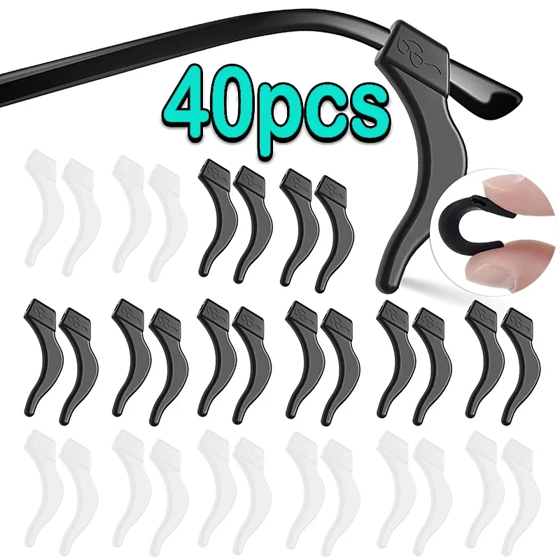 5/20pairs New Silicone Anti-slip Ear Hook for Glasses Elastic Grip Temple Tip Stopper Holder Eyeglasses Eyewear Retainer Holders