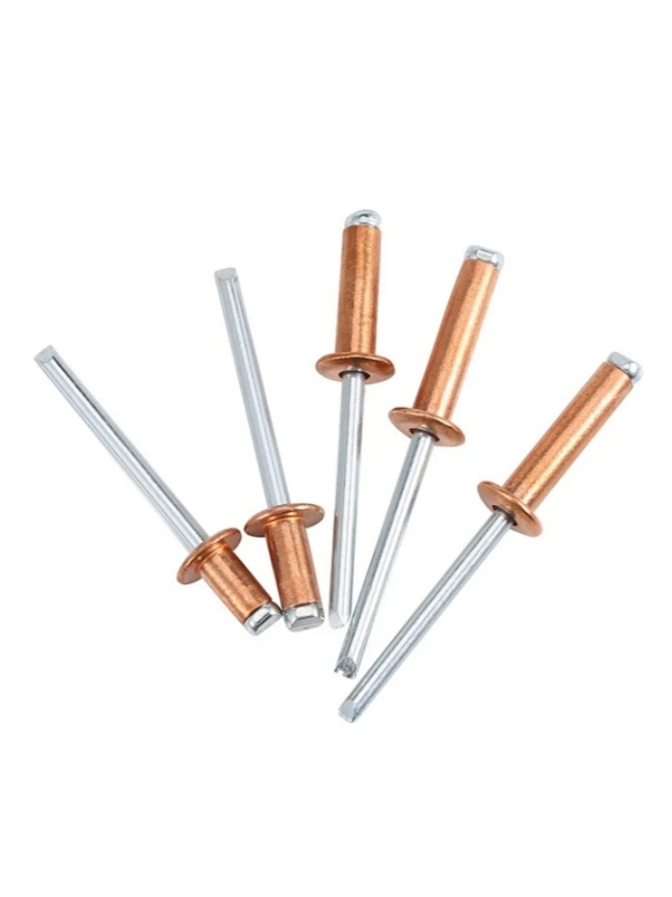 10 ~ 50 pz M2.4 M3.2 M4 M4.8 Cupola di Rame Tipo Aperto Nucleo Tirando Rivetti Auto Collegamento Tipo di Tiro Rivetto Cieco