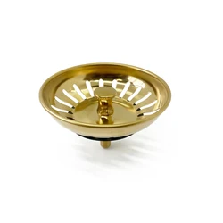 Golden Kitchen Sink Core Accessory Strainer Drain Basket Filter SUS 304 Durable Kitchen Waste Bowl Kit 114mm Basin Replacement