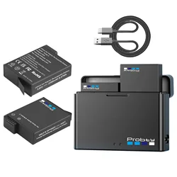2200mAh For DJI Osmo Action 4 Action 3 Battery With LED Charger for DJI OSMO Action 4 Camera Battery Chargung Hub Accessory