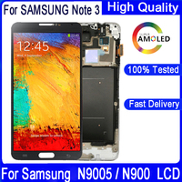 SUPER AMOLED 5.7'' LCD For SAMSUNG Note3 Touch Screen Note 3 N9005 N900 N900A N900 3G LCD Digitizer Assembly replace