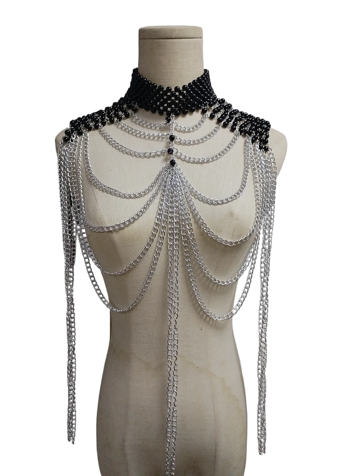 

Body Chain Sexy Bikini Bra Chain Shawl Makeup Dance Multilayer Chest Chain Belly Dance Banquet Birthday Party Body Jewelry