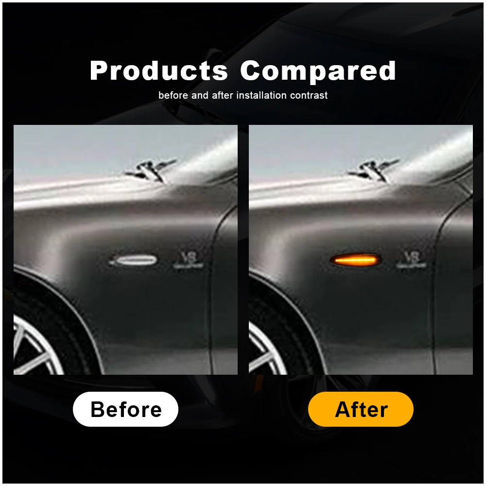 For Fiat Palio Albea Croma II Bravo Marea Siena Strada For Maserati 4200 Grandsport LED Dynamic Side Marker Turn Signal Lights view 3