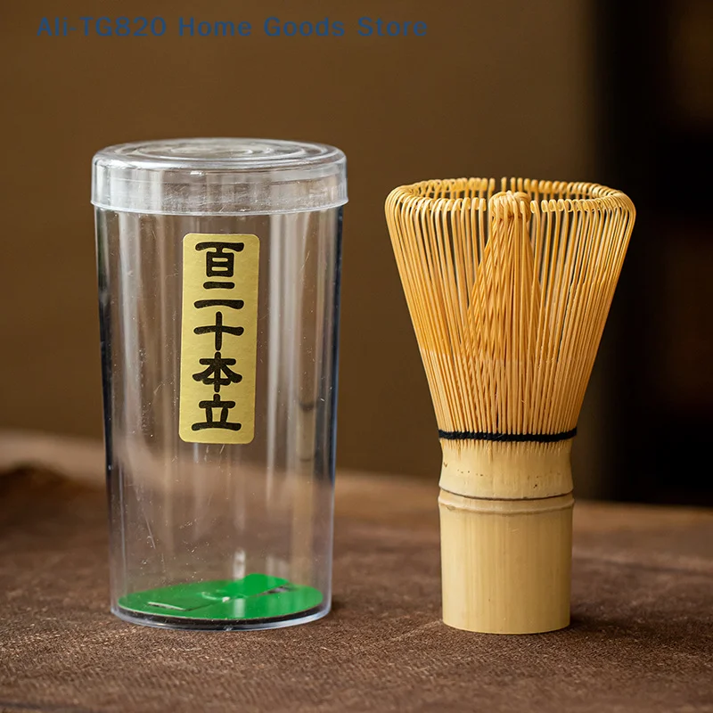 [TG820]Bamboo Japanese Style Matcha Tea Whisk Brush Tea Accessories for Matcha Tea Making 120 Prongs