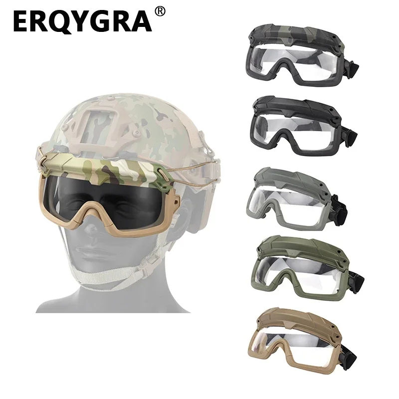 

ERQYGRA Tactical Shooting Glasses MULTIDIMENSIONAL SPLIT Goggles Airsoft Shooting Hiking Eyewear Wargame Paintball Accessories