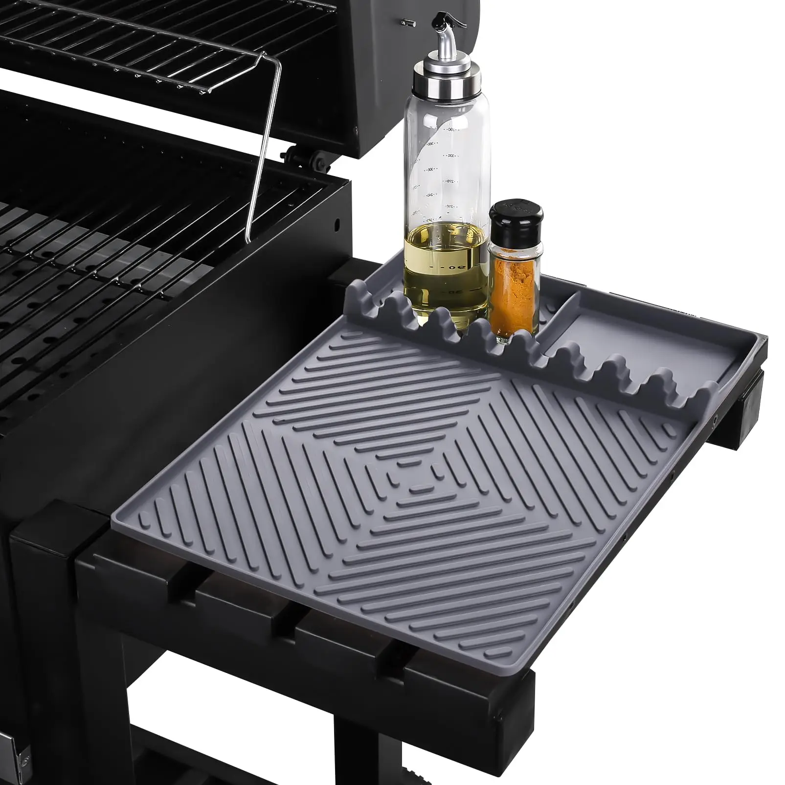 Silicone Griddle Tools Mat Utensil Resting Pad Versatile Kitchen Countertop Organizer Non- Silicone for Outdoor Cooking