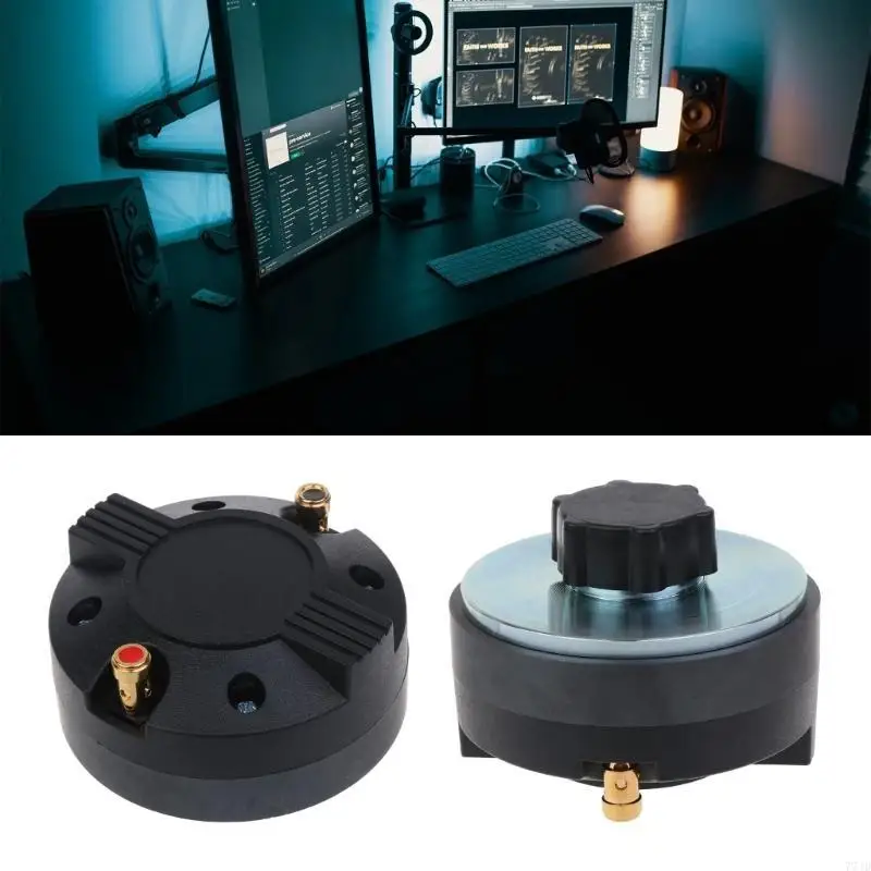 

77JD Horn Speaker Driver Unit 34.4mm Voice Coil Titanium-Diaphragm Diameter Speaker Titanium-Film Tweeter Driver Head