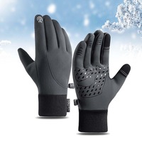 New Windproof Winter Plush Gloves Thicken Warm Non-Slip Riding Gloves Running Walking Cold Waterproof Snow Gloves Outdoor Sports