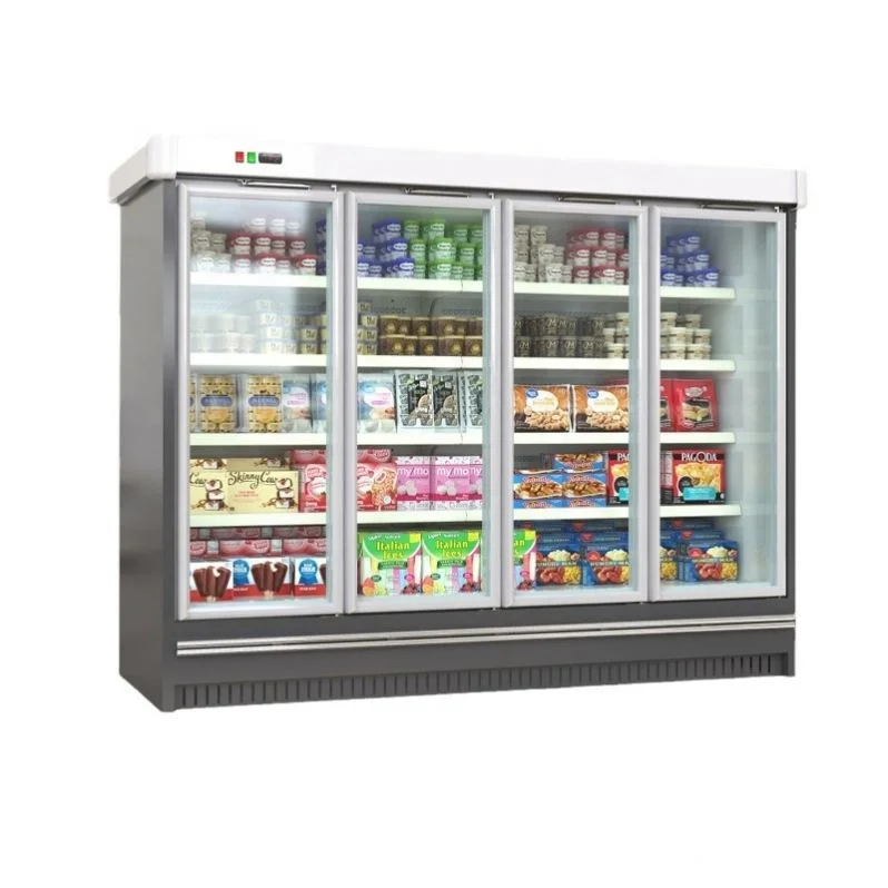 

Commercial Supermarket Air-Cooled Split Freezer Single-Temperature Display Freezer For Frozen Food Storage