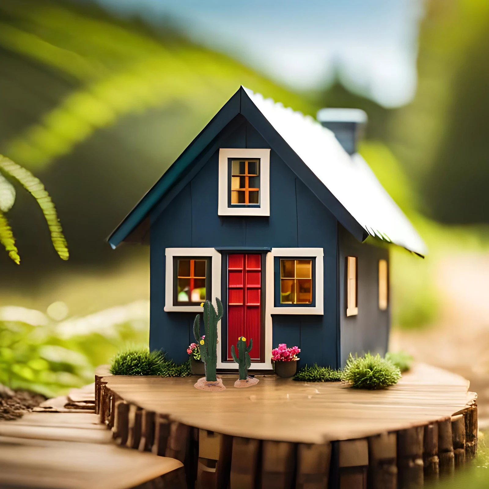 

5Pcs Mini Artificial Cactus Plants Realistic Simulation Fake Greenery Micro Landscape Small Ornaments Home Office Desk Decor