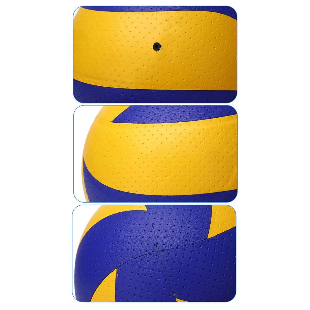 1PCS Practice Volleyball Leather PU Soft Beach Volleyball Hard Volleyball  Training Game Ball