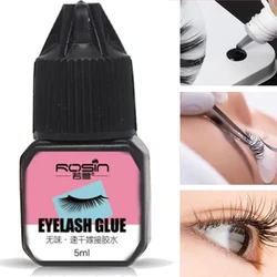 5ml No Irritation Eyelashes Extension Glue Quick Drying Long Lasting Waterproof Adhesive Black Eyelash Cluster Glue Makeup Tool