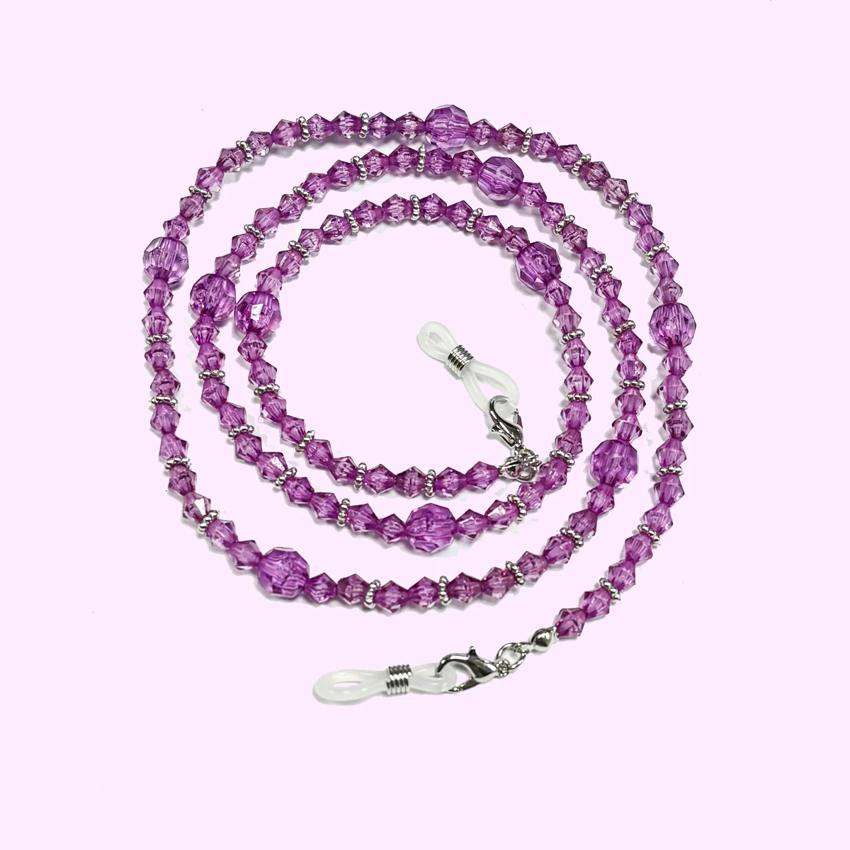 

Purple elegant temperament glasses chain women's multi-functional glasses with accessories anti slip hanging rope
