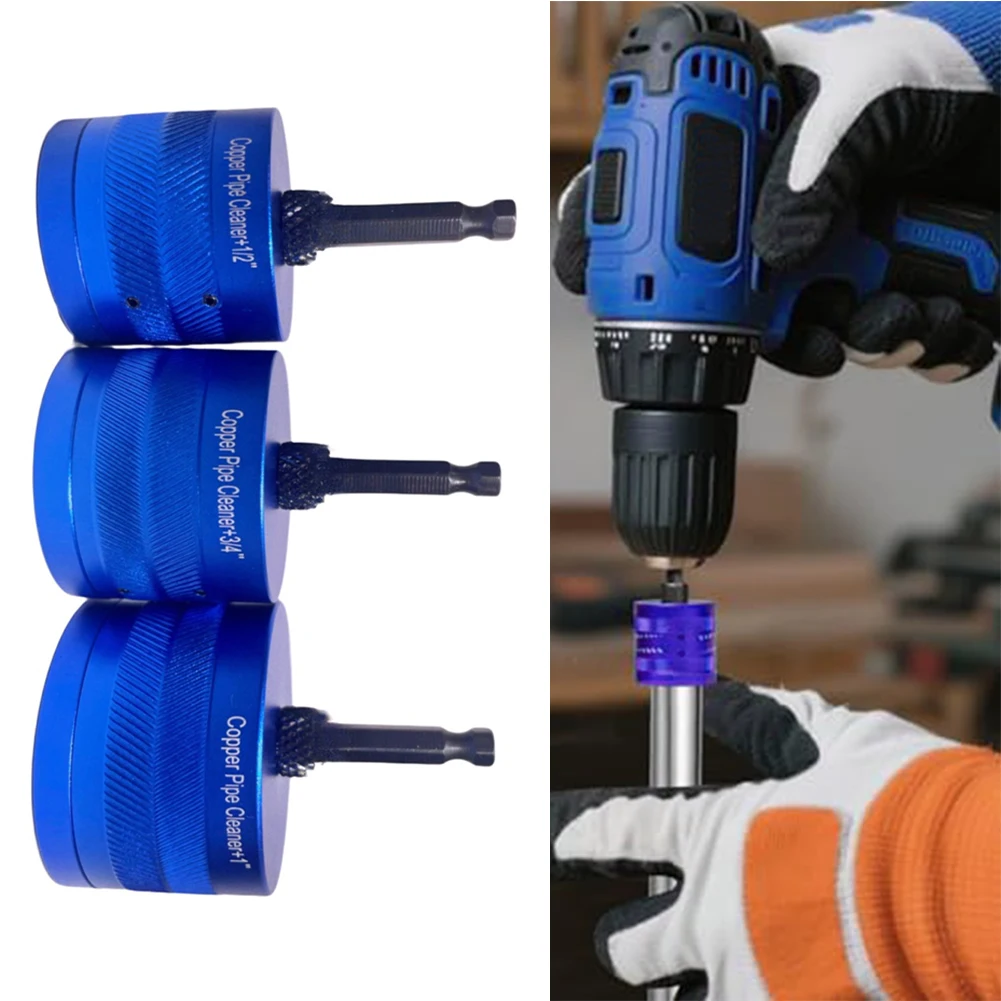 

Copper Pipe Cleaning Brush Set Pipe Cleaner For Plumbing Drains Vents HVAC Systems Electric Drills Accessories