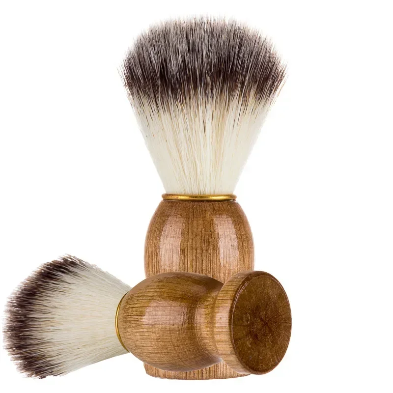 

1PC Badger Hair Men's Shaving Brush Salon Men Facial Beard Cleaning Shave Tool Razor Brush with Wood Handle