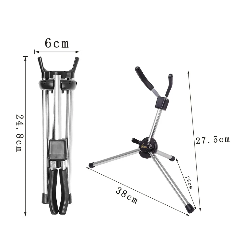 SLADE Faltbare Tragbare Alto Tenor Sopran Saxophon Ständer Sax Stativ Halter Halterung Saxophon Holzblasinstrument Zubehör – Detail 4