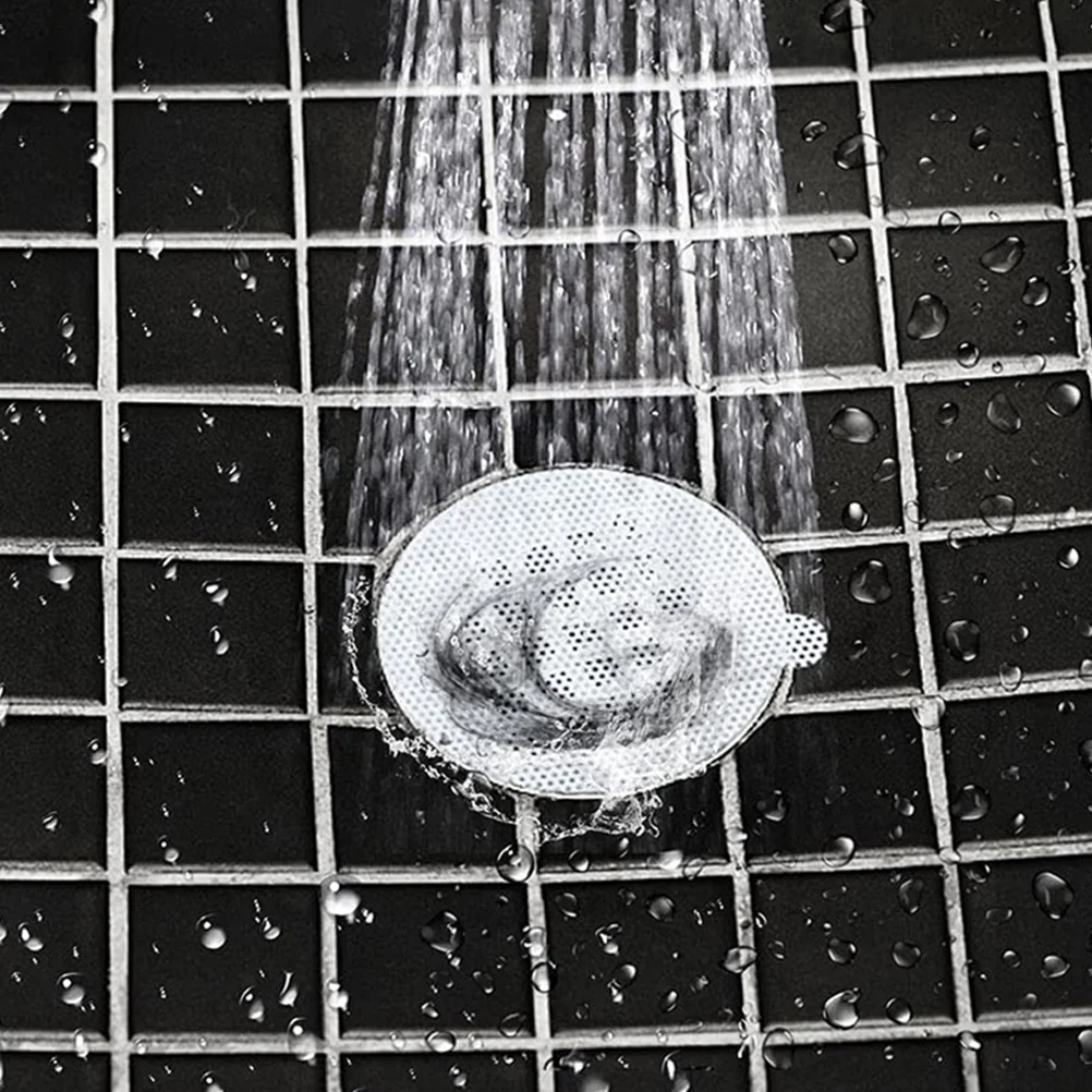 

25 шт., наклейка для улавливания волос, высококачественный одноразовый противоблокирующий фильтр из ПВХ для напольной раковины, ванной комнаты, дома, отеля, общежития