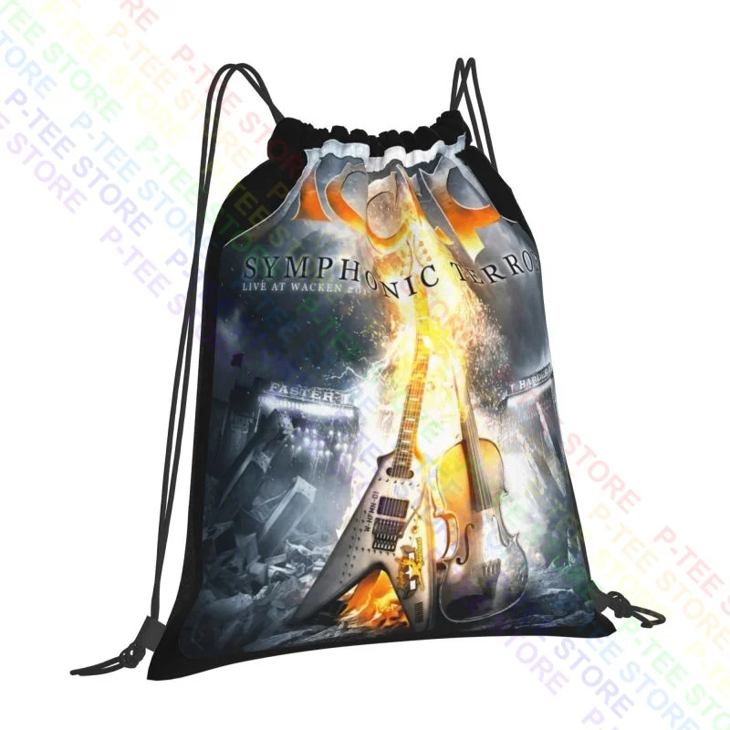 Accept Symphonic Terror Drawstring Bags Gym Bag Travel Beach Bag Shopping Bag School Sport Bag