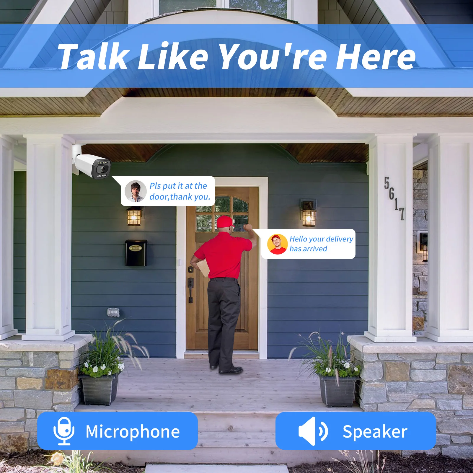 Vikylin 5MP 5X Zoom IP Camera for Hikvision Compatible Two-way talk Dual-light POE Security Camera Home CCTV Video Surveillance