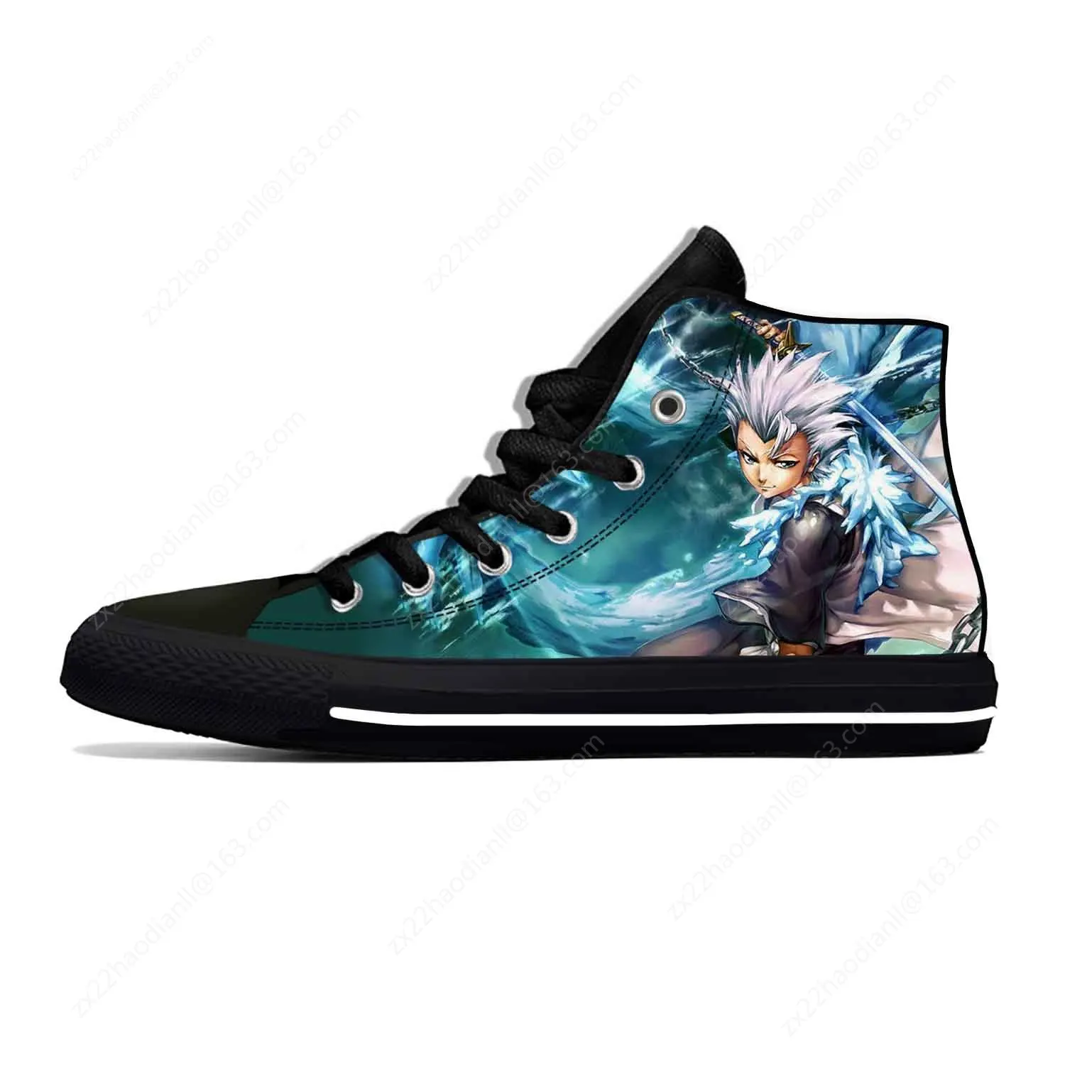 Sepatu kain kasual Anime Jepang, sepatu sneaker wanita, sepatu kain kasual, gambar 3D, nyaman, ringan, atasan tinggi, untuk pria dan wanita