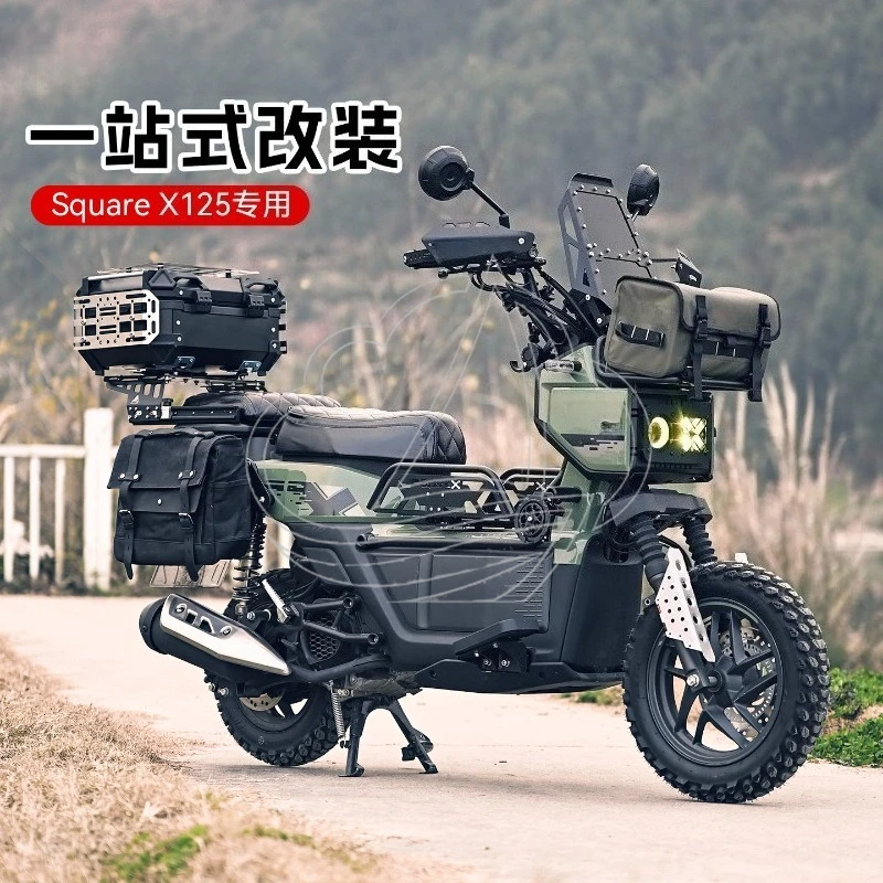 

Adjustable Sliding Rear Rack Center Rack Telescopic Box Windshield for Square X125 Motorcycle