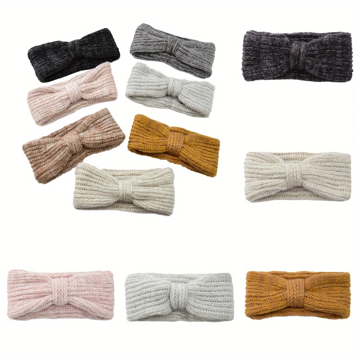 

New Wool Knitted Knot Cross Headband for Women Autumn Winter Bow Elastic Hairbands Girls Hair Accessories Headwear Hair Bands