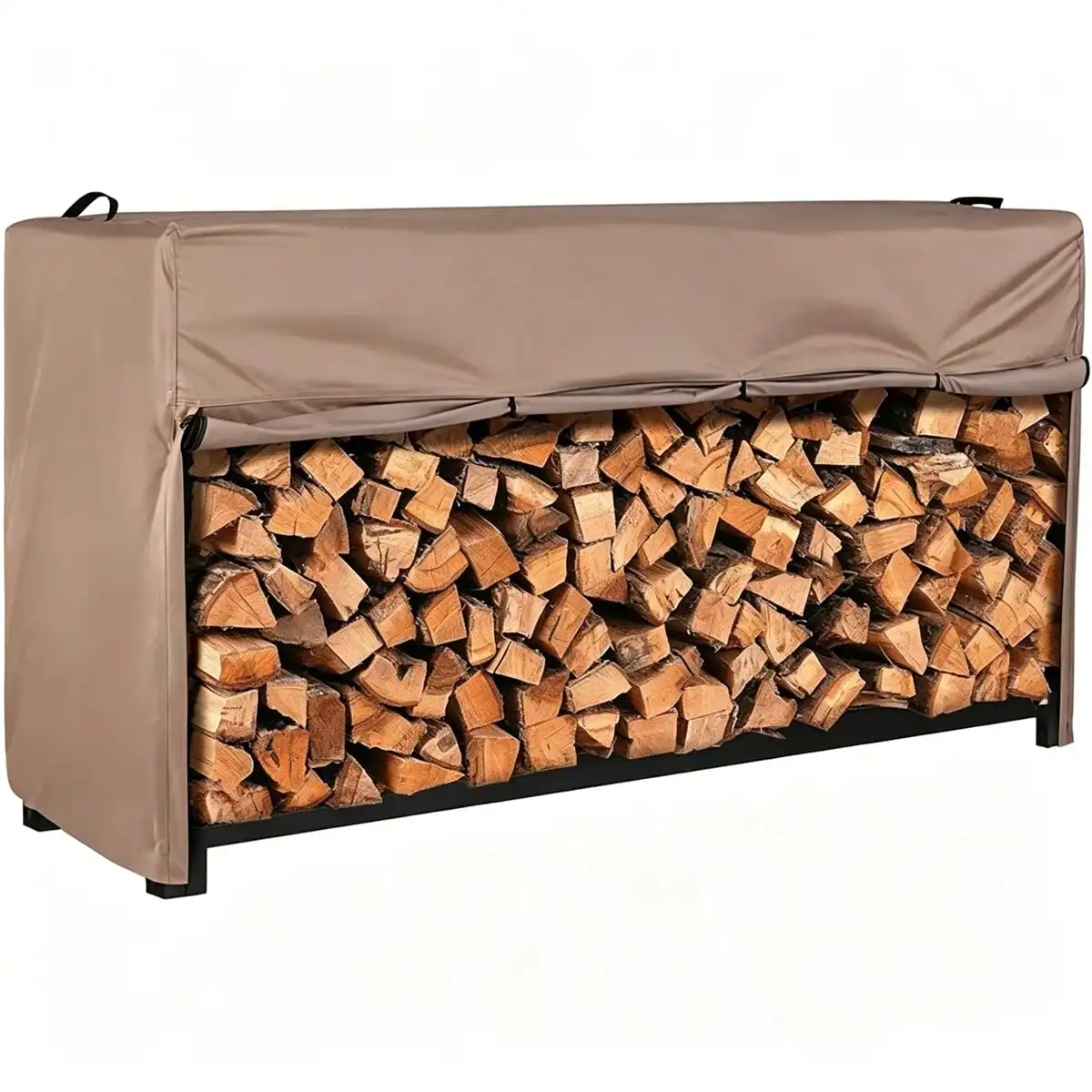 Outdoor Firewood Rack Cover Waterproof UV Resistant Log Storage Holder Protective Cover Dustproof Wood Stack Cover