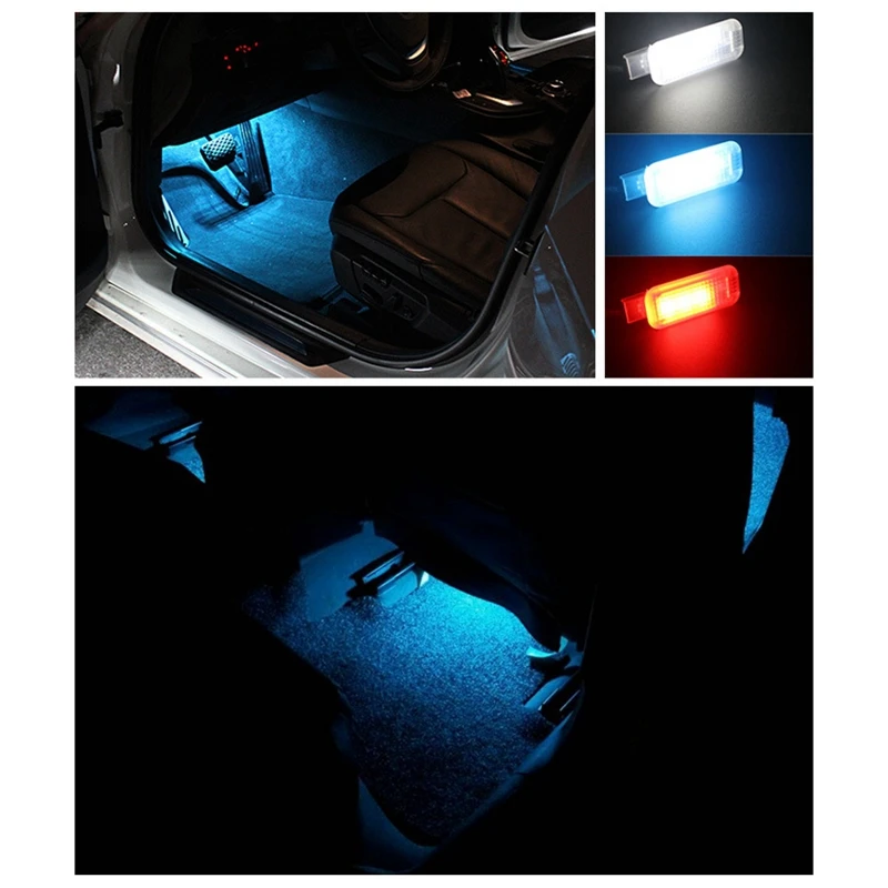 3 Colour LED Footwell Light Foot Lamp Cable Wire Harness For Golf MK5 6 MK6 Jetta Passat B6 B7 B8 CC Tiguan