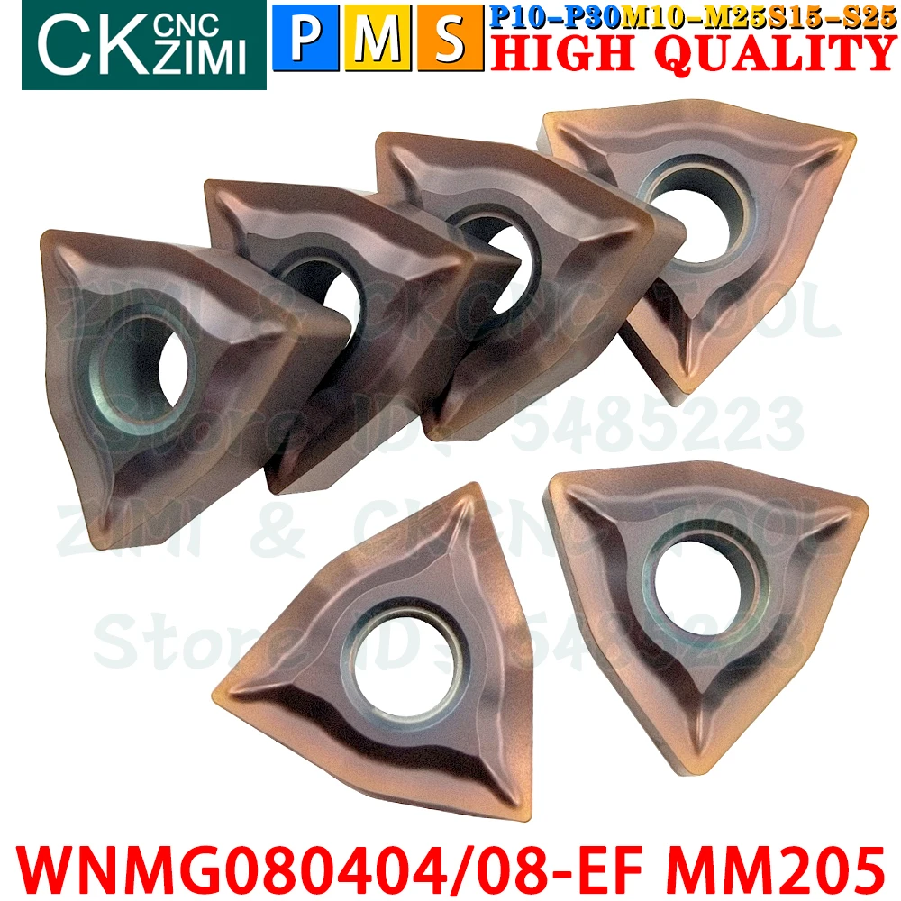 WNMG080404-EF MM205 WNMG080408-EF MM205 كربيد إدراج الخارجية تحول إدراج أداة WNMG0804 WNMG 0804 MM205 نك مخرطة معدنية تحول القاطع أداة