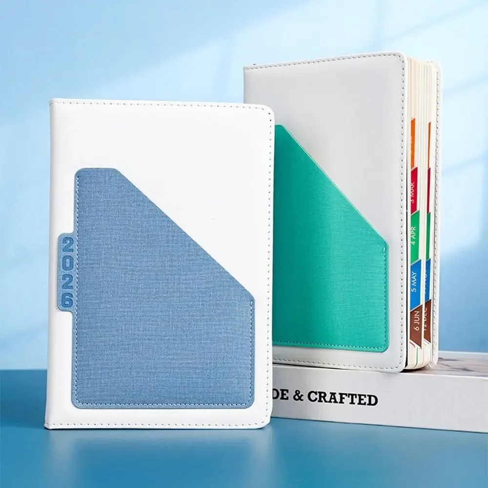 English 2026 Schedule Planner Notepad 12 Months Bookmark 365 Days Efficiency Notebook Simple Portable Diary Writing Pads School