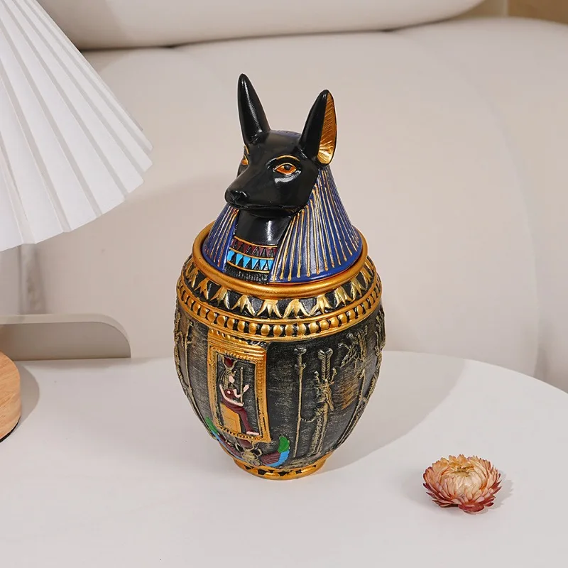 Creative Pet Urns Pet Dog Cat Bird Human Cremation Urn Egyptian Sacrificial Decoration Keesake Columbium Pet Memory Ash Jar