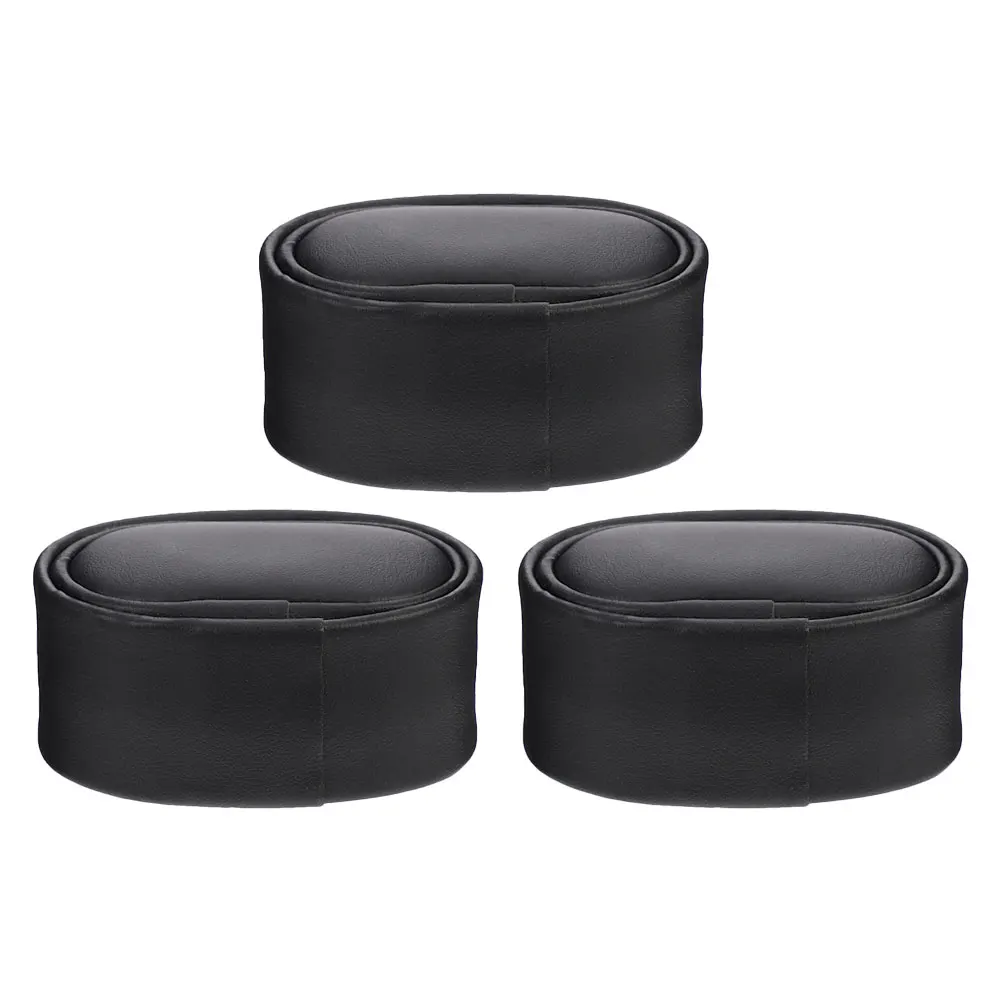 

3 Pcs Bracelet Supporting Cushion Pillow Display Cushion Accessories Mini Holder PU Black Travel Storage Jewelry Pad Watch Case