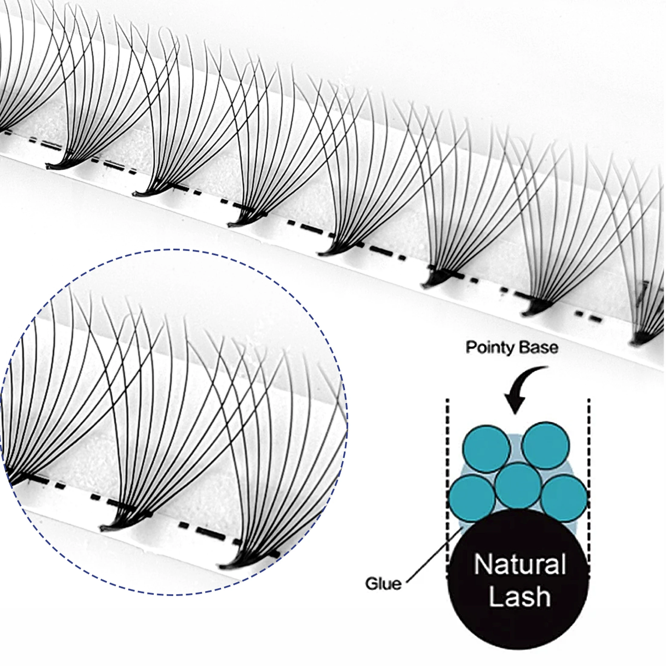 CoMango 12 Rows 3-16D Premade Volume Fans Super Soft Russian Eyelash Extension False Mink Custom Privite Logo Wholesale Bulk