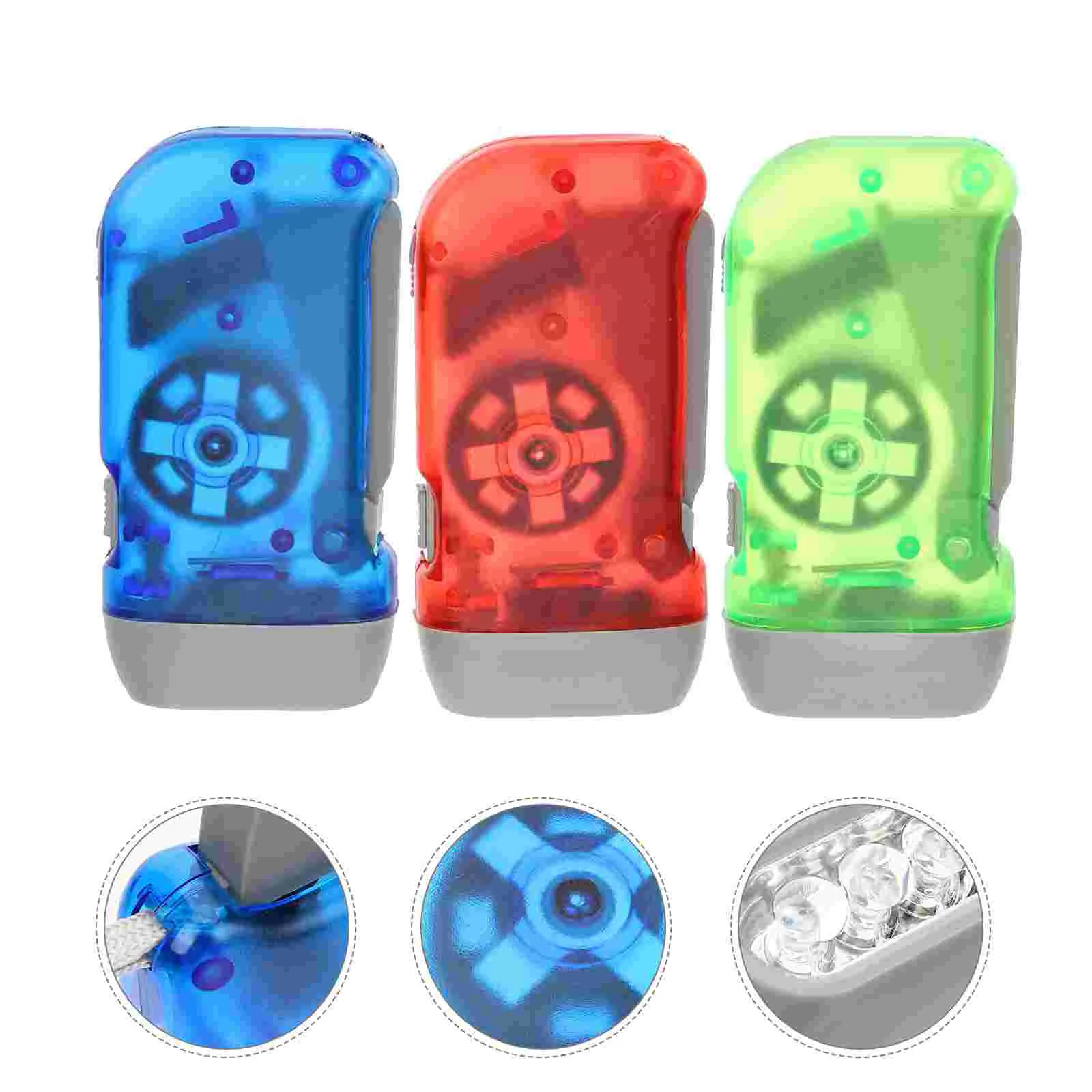 Hand Pressing Dynamo Flashlight small Colored Flashlight multiuse durabel SelfGenerating Torch Portable Camping travel Lamp