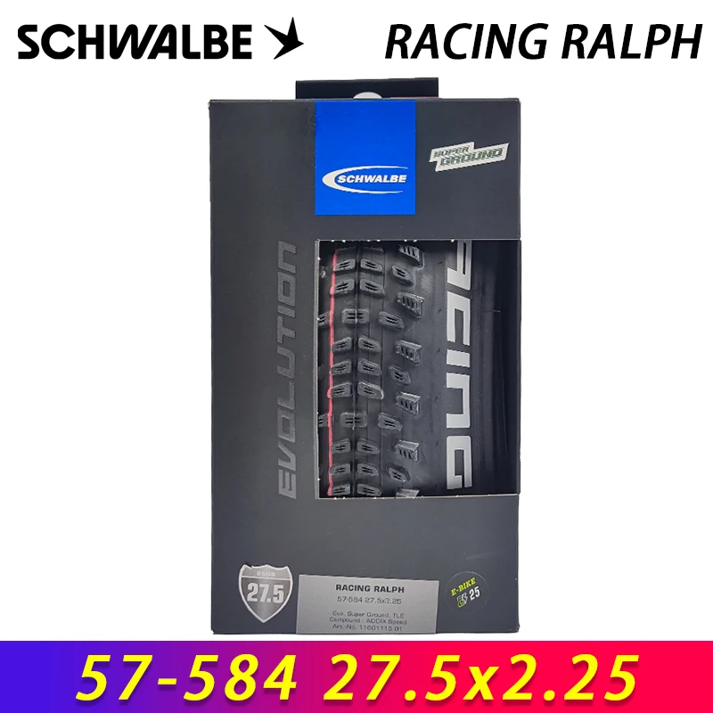 

SCHWALBE Original RACING RAY/RALPH 27.5x2.25 Tubeless Folding Tire for XC Tracks Road Gravel MTB Off-Road Cycling Parts