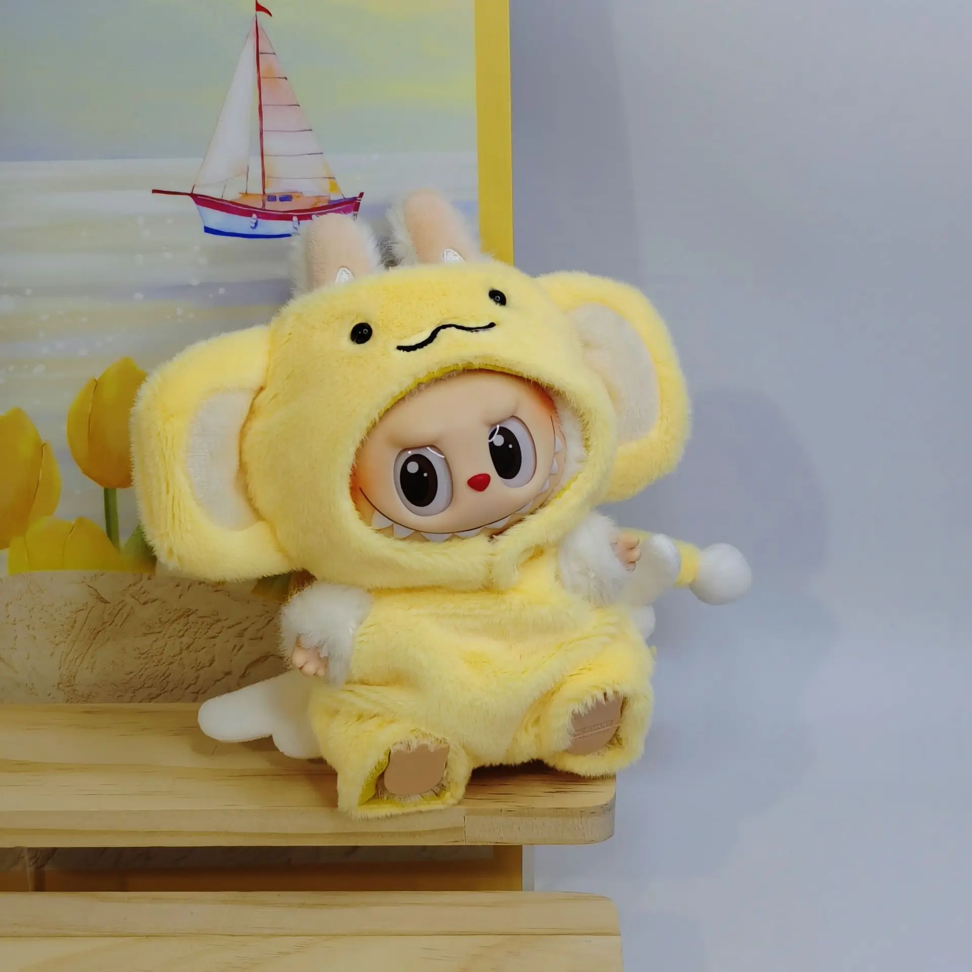 

Labubu 15cm/17cm Doll Clothing Sitting Party Doll Clothing Angel Monkey Costume