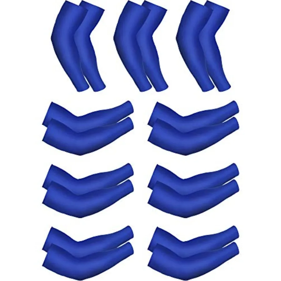

Mudder 9 Pairs Unisex UV Protection Sleeves Arm Cooling Sleeves Ice Silk Arm Sleeves Arm Cover Sleeves