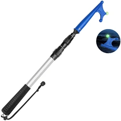 SANLIKE 1.4m Boat Hook Telescopic Aluminum Alloy Rod With Lock Beads Rubber Non-slip Grappling Hook For Fishing, Boat Parts Tool