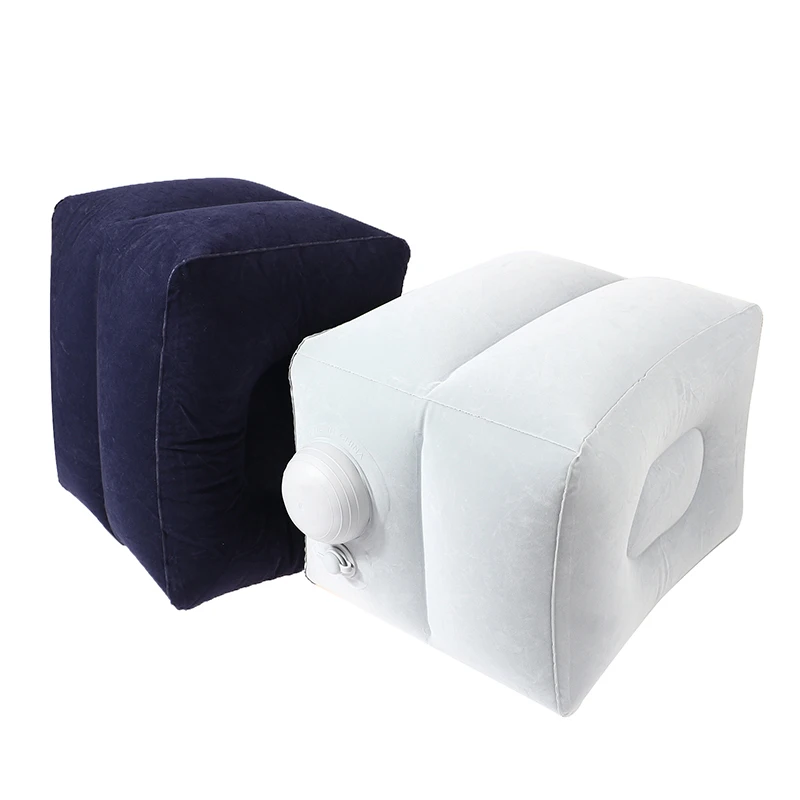 Almohada de viaje inflable, reposapiés para niños, coche, avión, cama para dormir, soporte para piernas, almohada reposapiés ajustable en altura para viajes largos