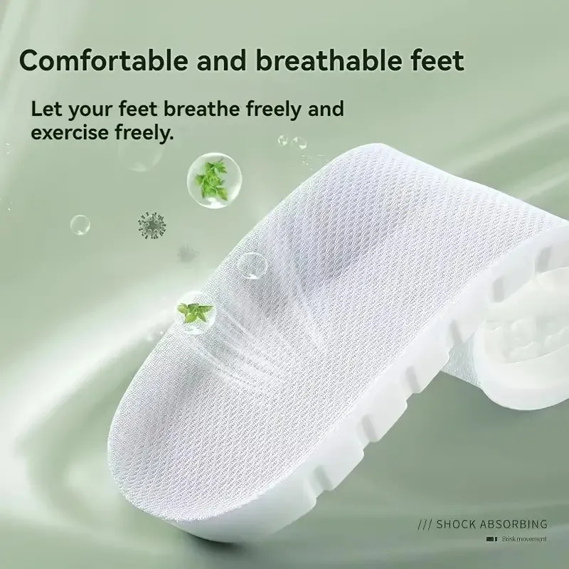 Immagine 6: 1 paio di nuove solette bianche invisibili per aumentare l'altezza delle scarpe morbide e leggere per uomo donna