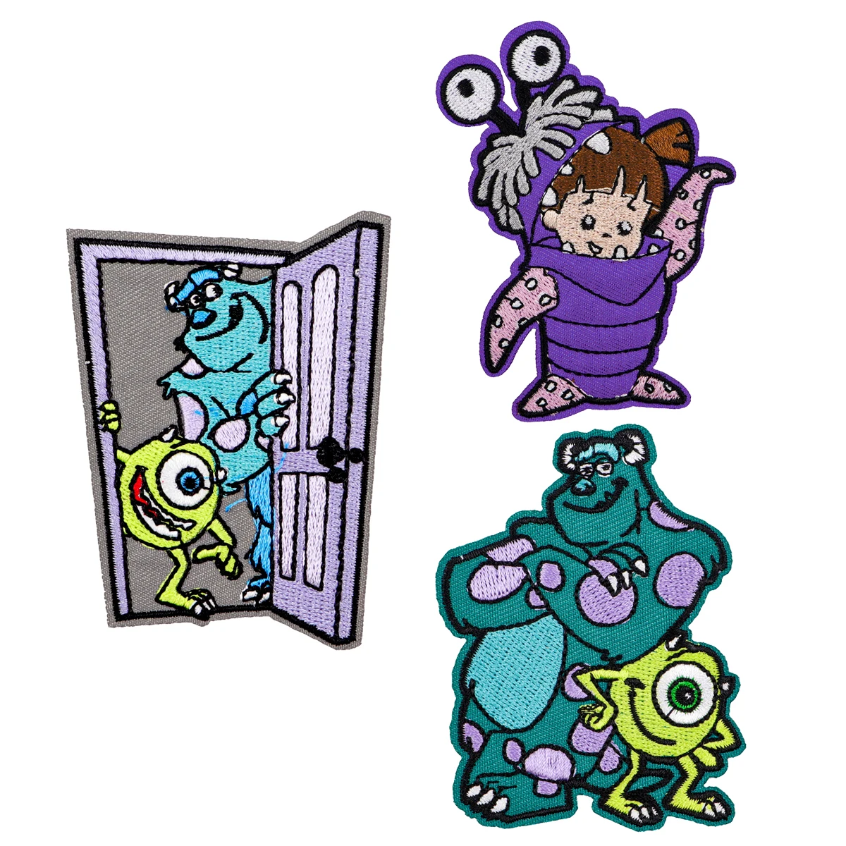 

Animation Embroidered Patch Monster Patches On Clothes Iron On Patches For Clothing DIY Patch Stickers Gifts for Friend 3pcs/set