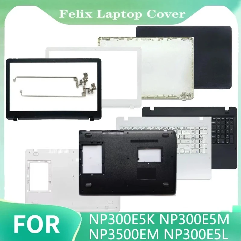 per-np300e5k-np300e5m-np3500em-np300e5l-nuovo-lcd-del-computer-portatile-della-copertura-posteriore-lunetta-anteriore-cerniere-copertura-palmrest-bottom-case-tastiera