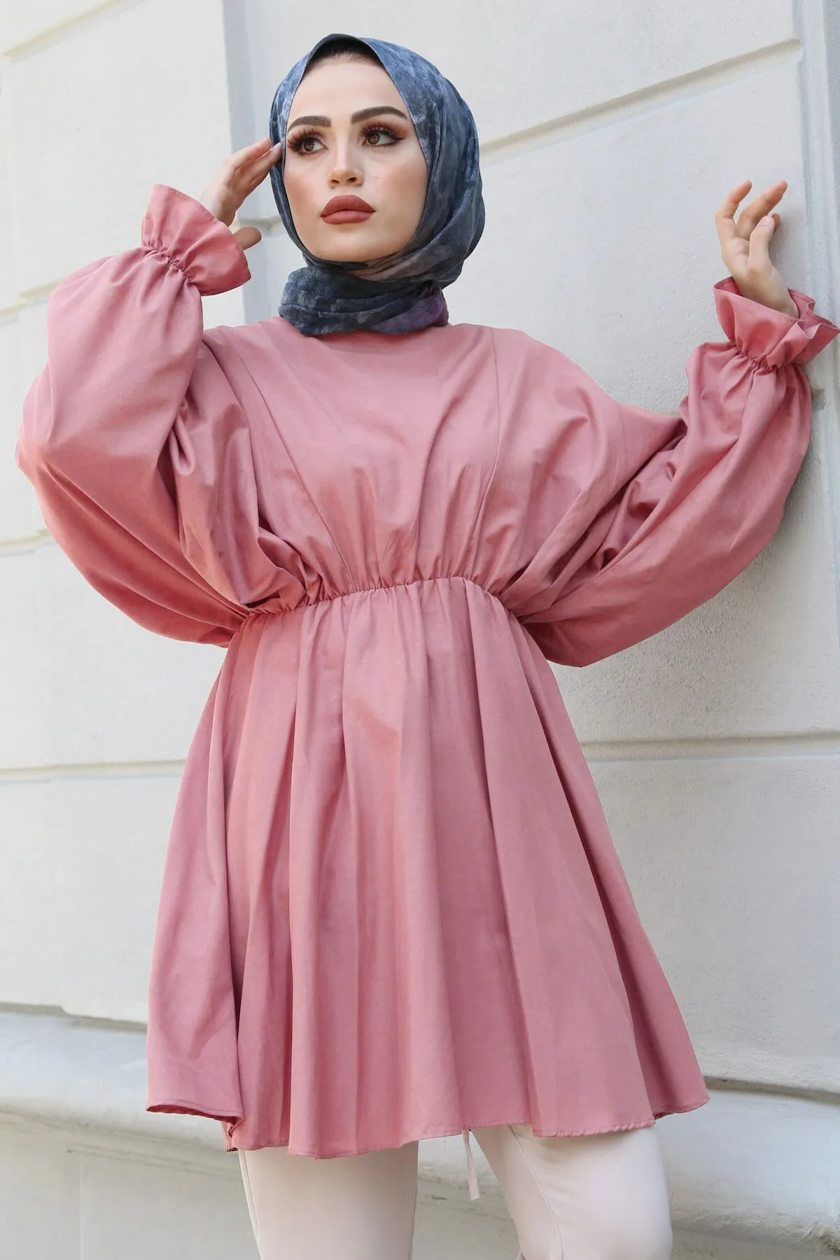 MDI Wafer Tunic-Rose K. Winter Autumn 2021 Muslim Women Hijab headscarf Islamic Turkey