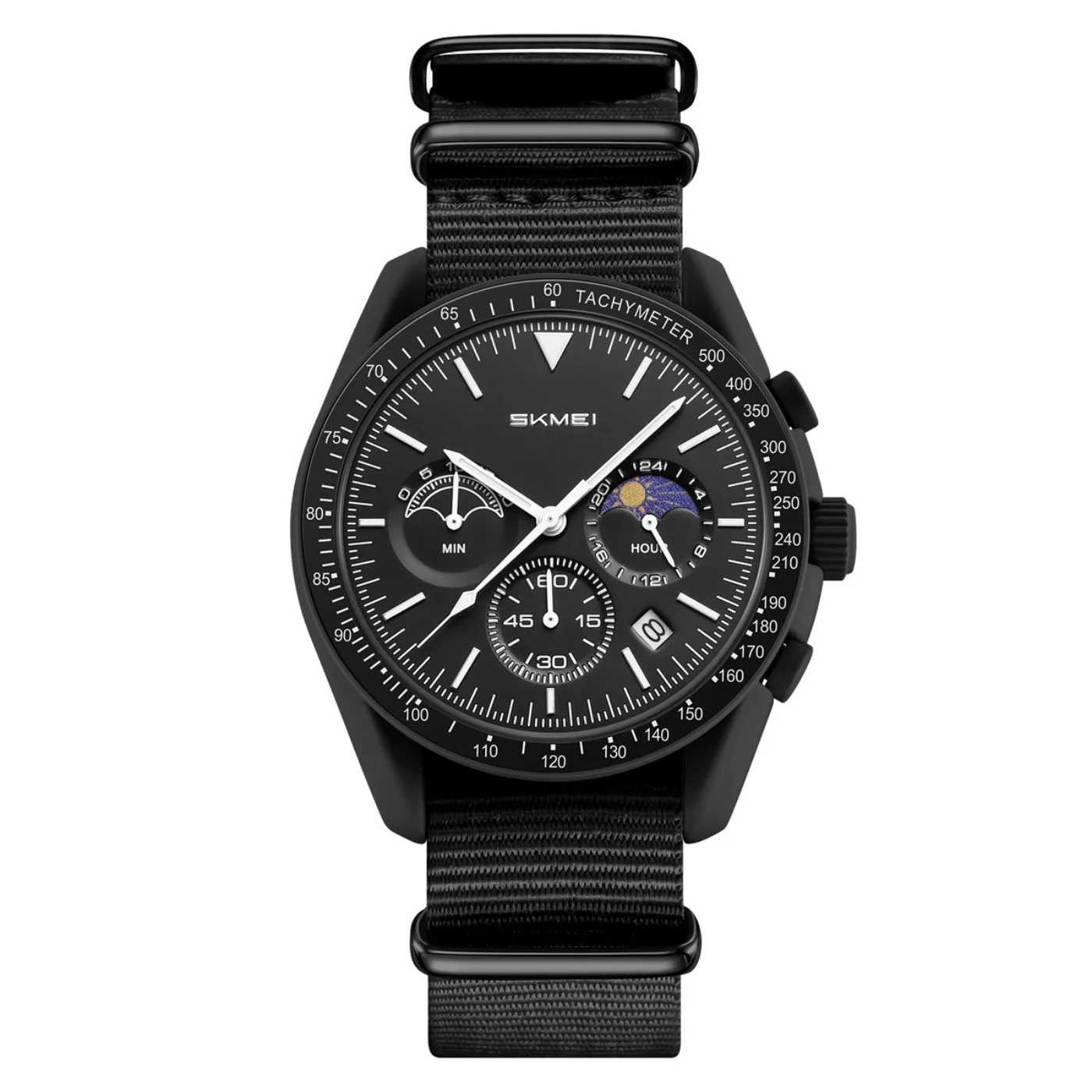 High Quality Creative Multifunctional Hot Selling Quartz Watch Men Women Fashion Countdown Multi Sub-dial Pattern Sun Moon Watch view 5