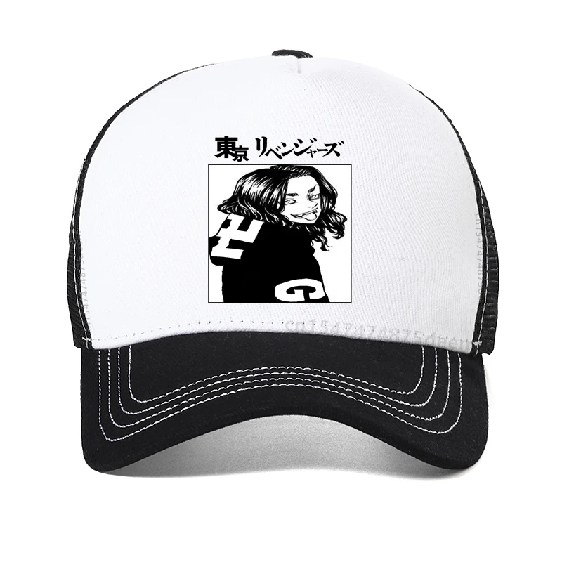 

Hot Japanese Anime Tokyo Revengers Men hat Chifuyu Matsuno Graphic baseball cap Anime Unisex Summer Mesh vent caps