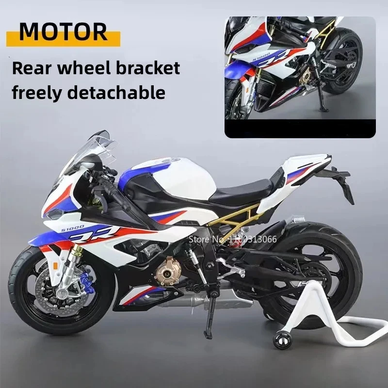 1:9 Scale S1000 Alloy Motorcycle Toy High Simulation Diecast Model Off Road Autocycle Toys Car for Children Gifts Collection