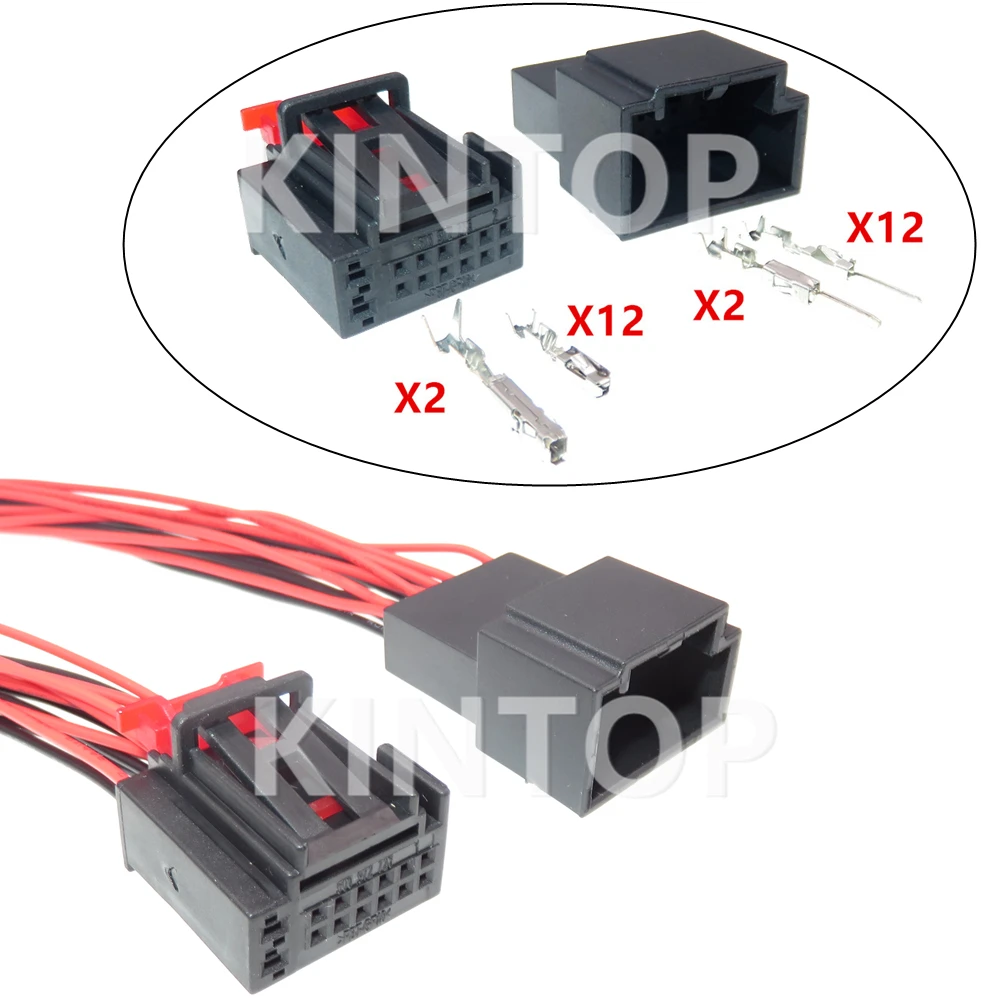 

1 Set 14 Pins Car Composite Connectors Auto Starter Wire Cable Socket With Wires 500972726 5Q0972726