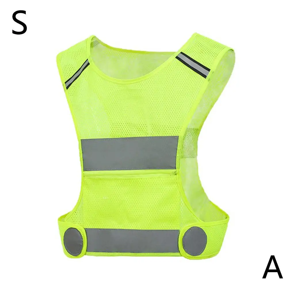 Reflecterend Vest Verstelbaar Ademend Lichtgewicht Veiligheidsvest Hoge Zichtbaarheid Jogging Fietsnacht Hardlopen Sportvest