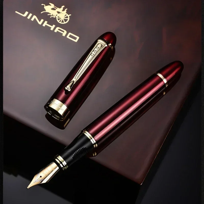 Imagem -03 - Jinhao X450 Caneta Tinteiro Luxo Elegante Canetas 1.0 mm Oblíqua m Fina Iraurita Nib Escrita Canetas Papelaria Material Escolar de Escritório