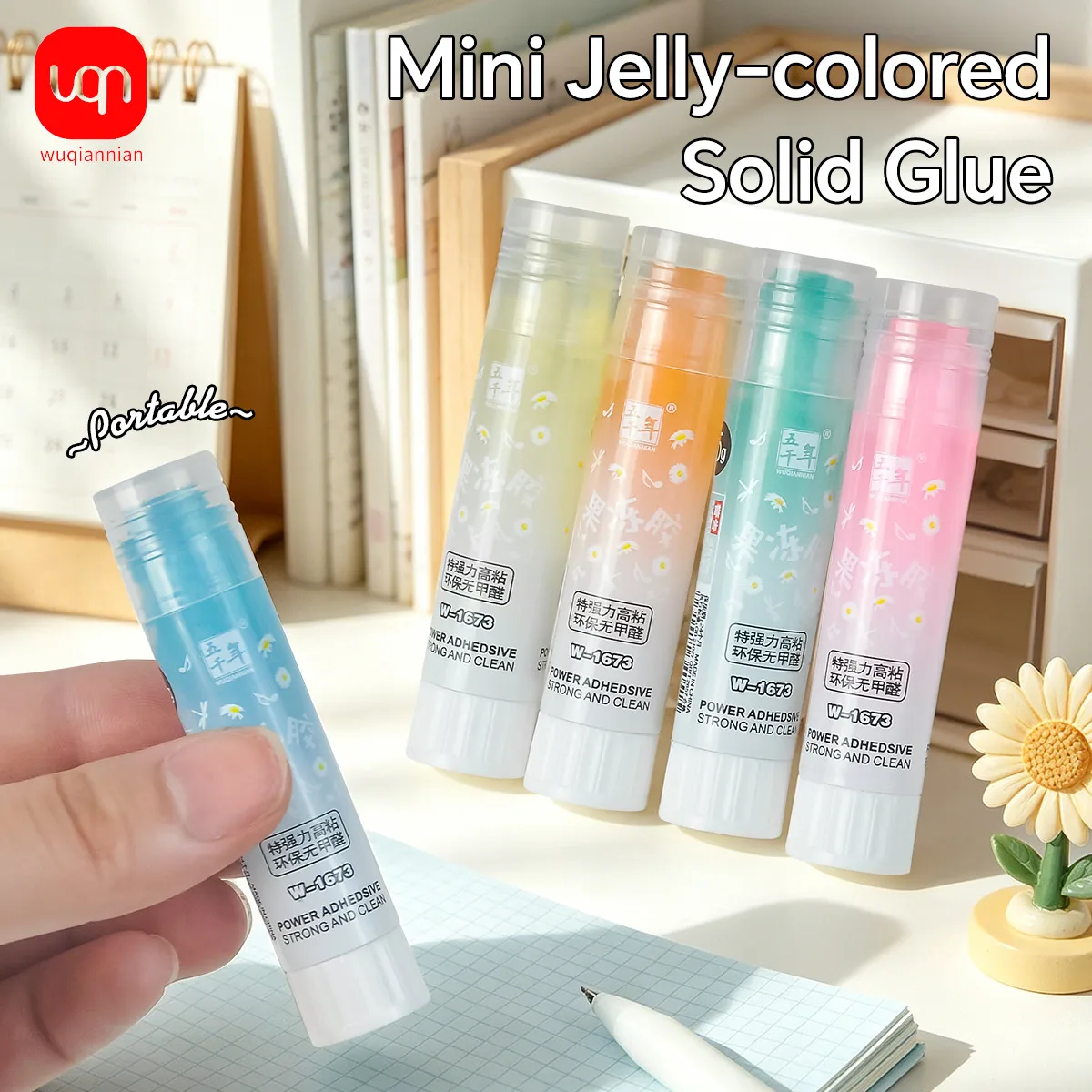WQN-3/6/12PCS Jelly Solid Glue Sticks, High Viscosity,Environmentally Friendly,Formaldehyde-Free,Craft,Office,School Stationer